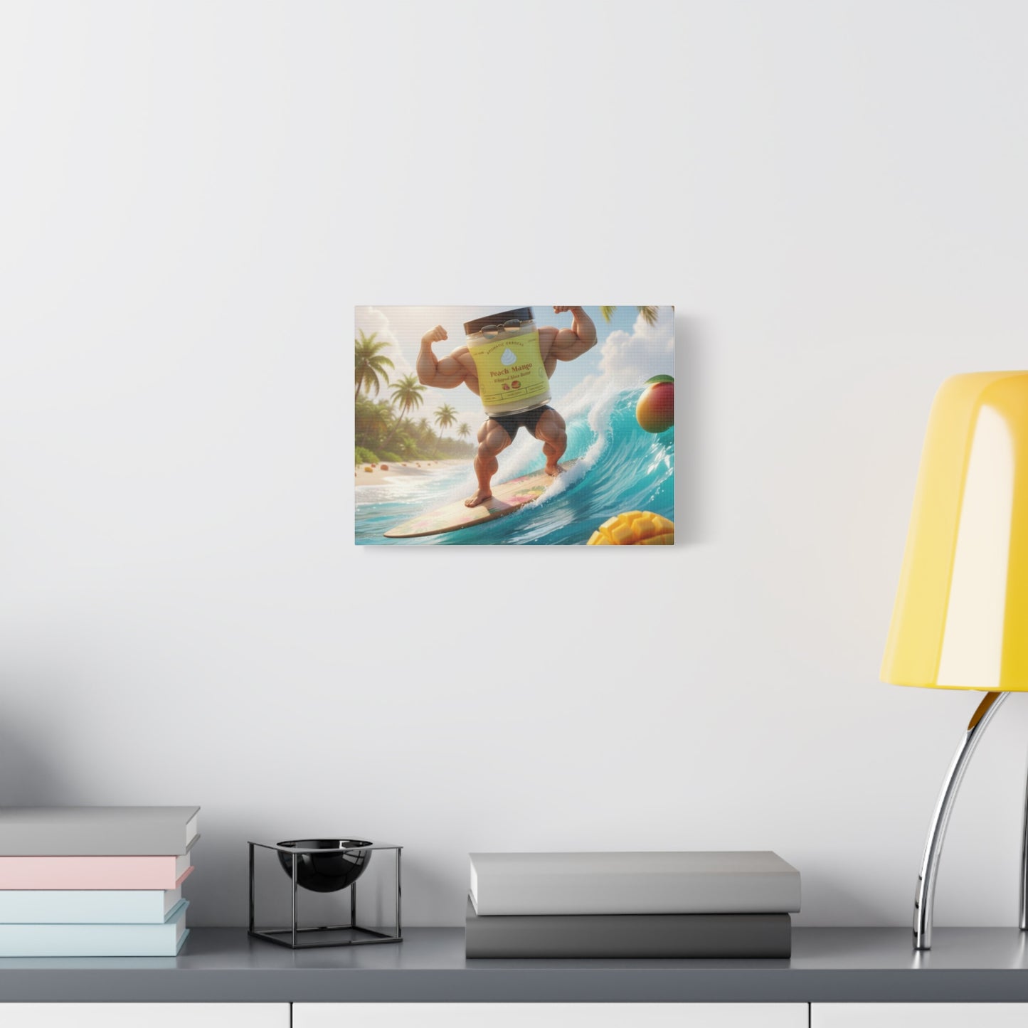 Aromatic Gardens - Peach Mango- Muscle Beach Canvas Print