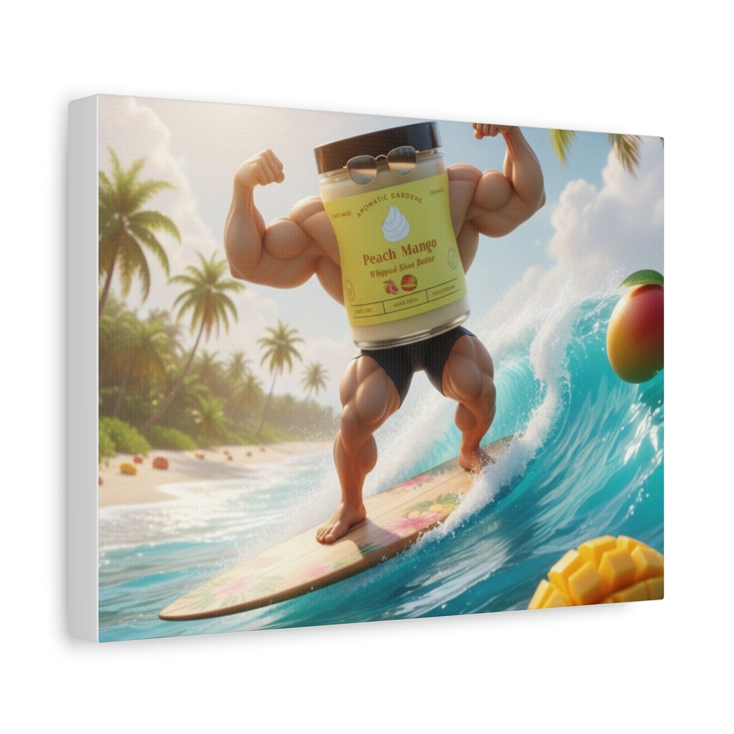 Aromatic Gardens - Peach Mango- Muscle Beach Canvas Print