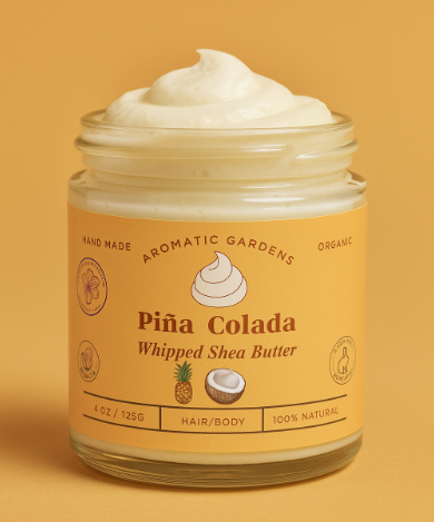 Aromatic Gardens - Pina Colada Organic Whipped Shea Butter