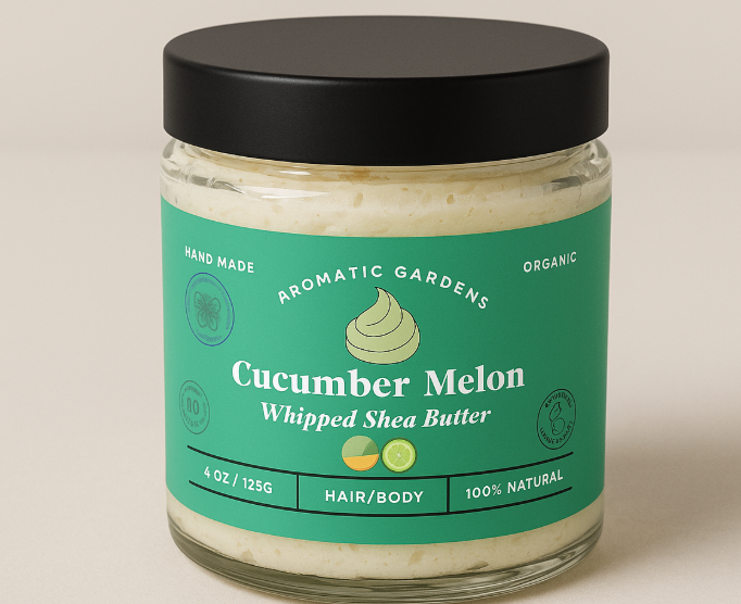 Aromatic Gardens - Cucumber Melon Organic Whipped Shea Butter