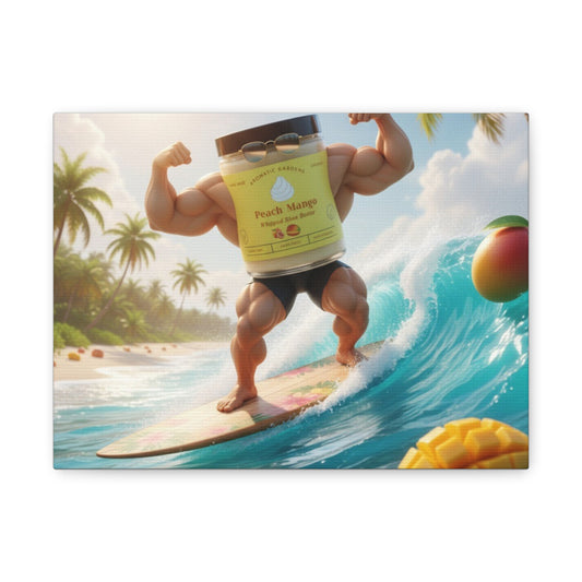 Aromatic Gardens - Peach Mango- Muscle Beach Canvas Print