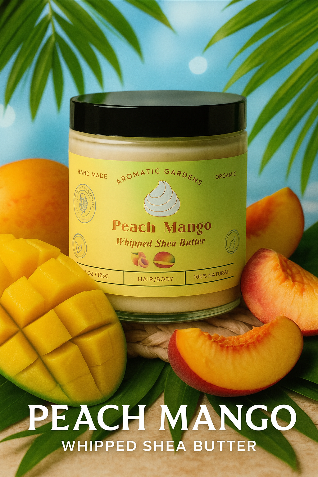 Aromatic Gardens - Peach Mango Organic Whipped Shea Butter
